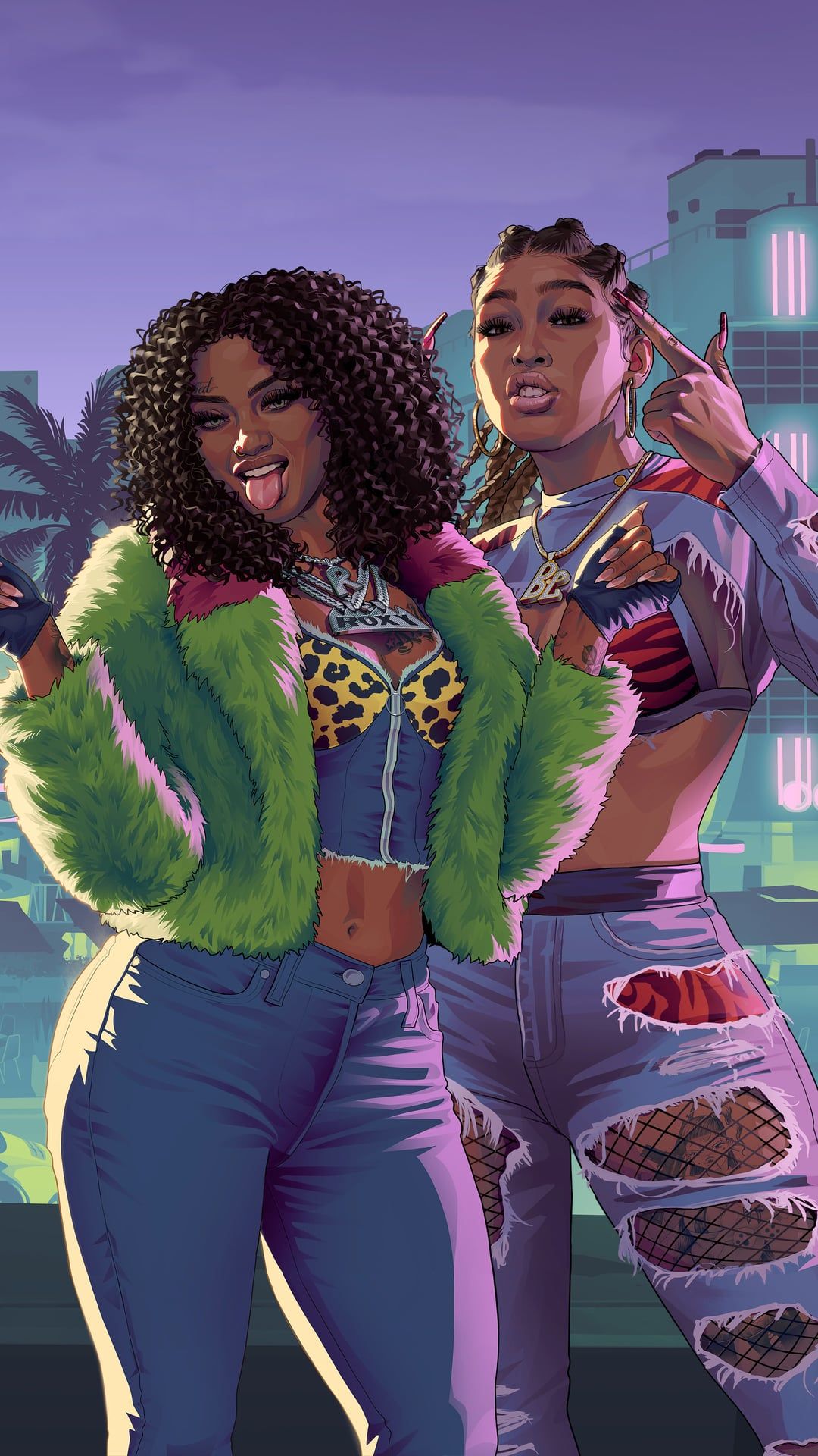 Bae-Luxe and Roxy, the rap duo Real Dimez.